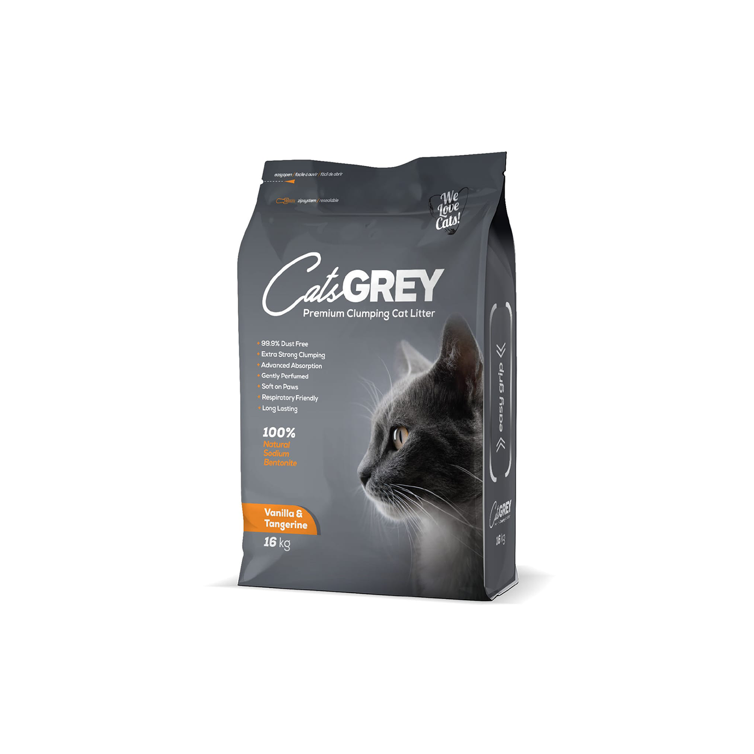 CATS GREY VANILLA & TANGERINE 16 KG